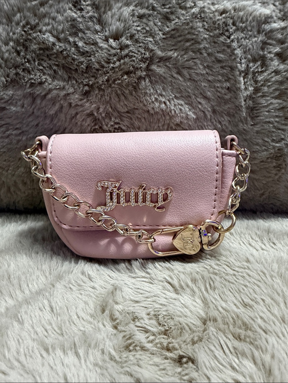 Juicy Couture Blush Pink Mini Chain Shoulder Bag